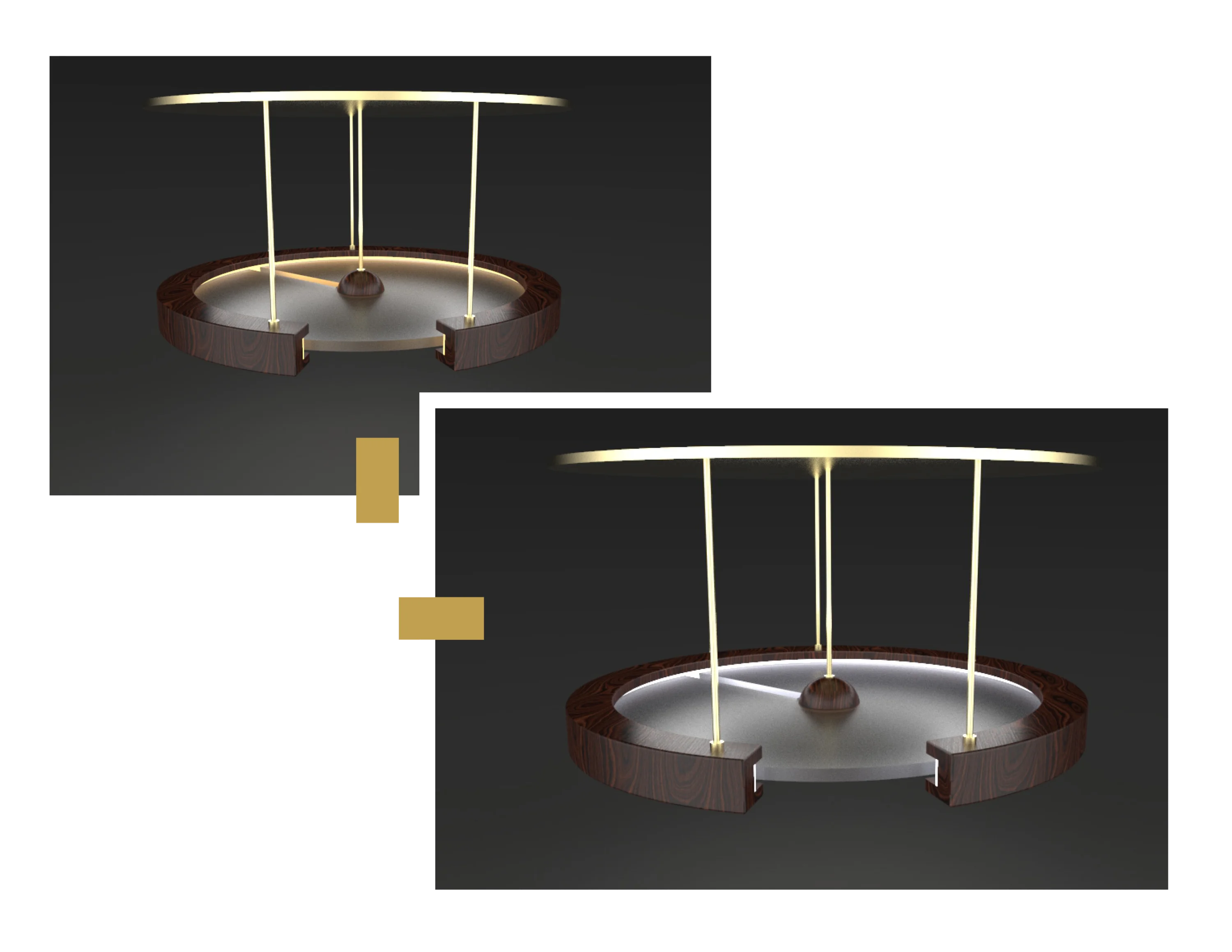 UX project mockup for a lighting project