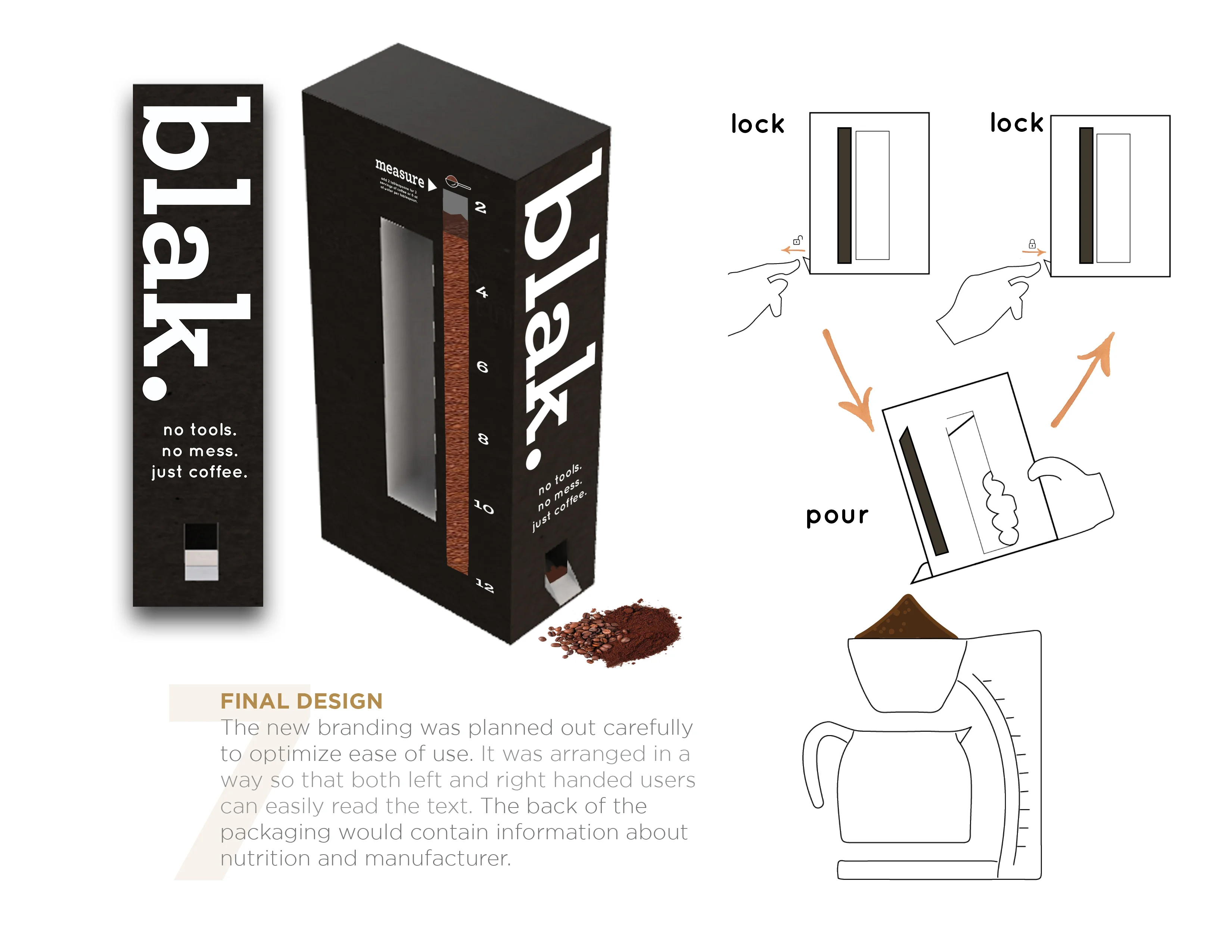 Final Blak packaging with use instructions.