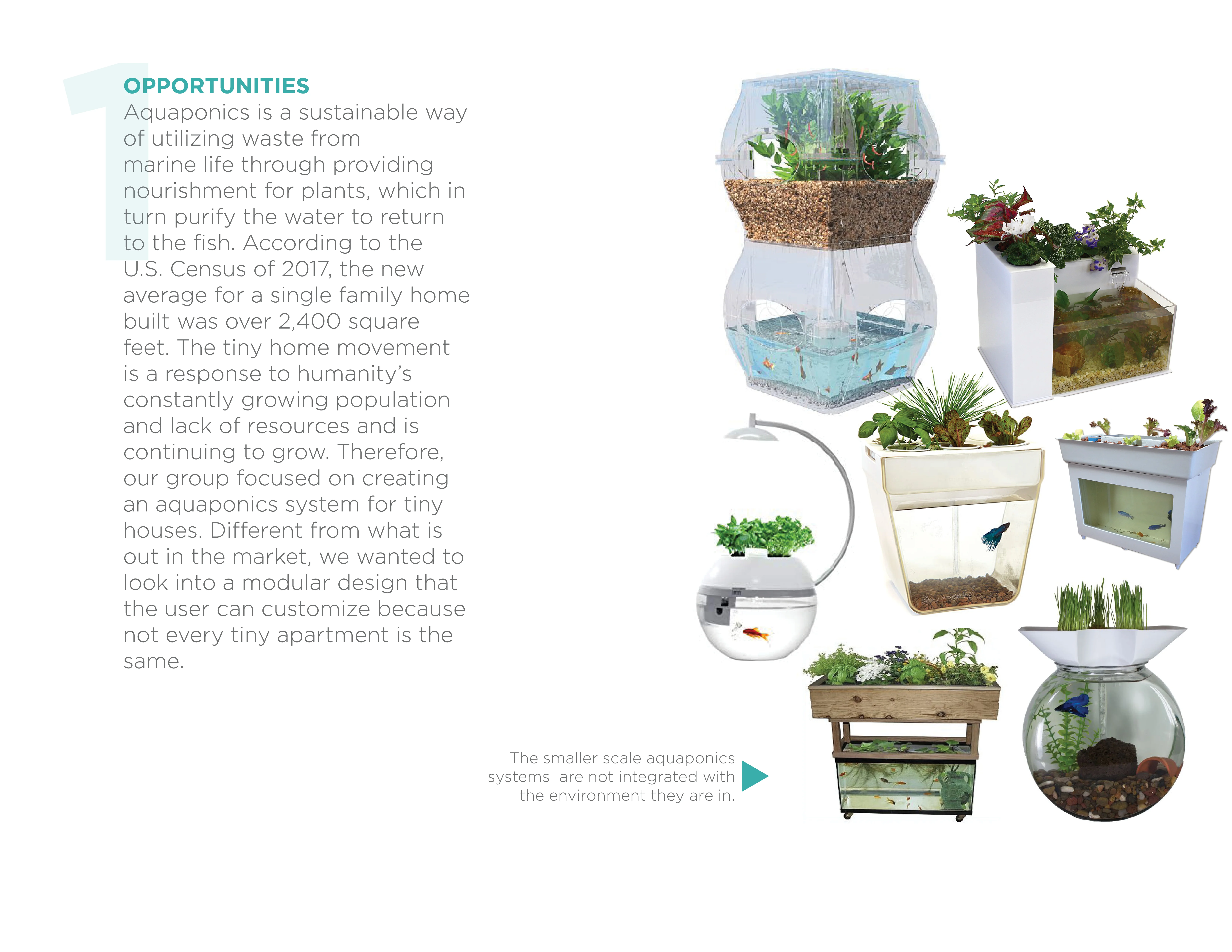 Opportunities for aquaponic systems and modular, sustainable solutions.